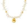 Cream Coral Chip & Shell Necklace